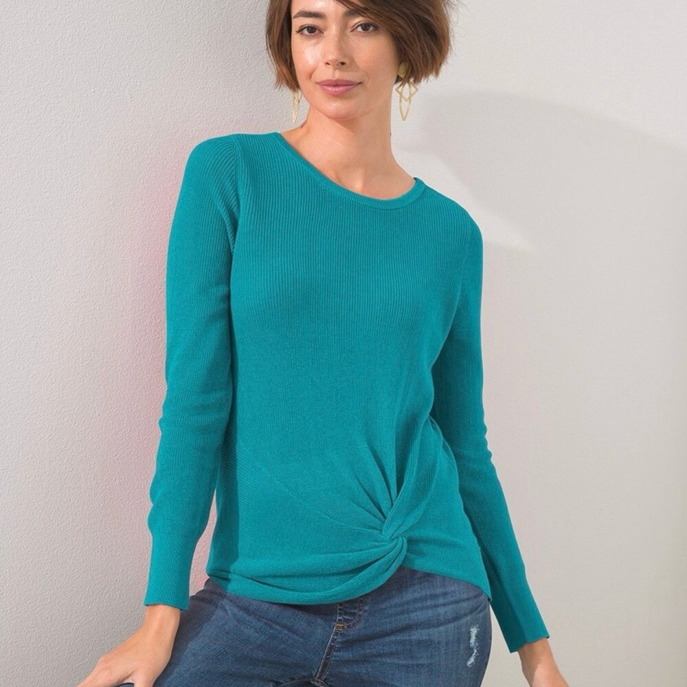 CHICO’S Side Twist Pullover Sweater Size X-Small